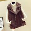 Jehněčí plyšová vesta dámská podzimní a zimní svrchní bunda vesta