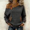 Top Patchwork di Jeans alla Moda a Maniche Lunghe per Donna 2026 – Moda Autunno/Inverno Europea e Americana