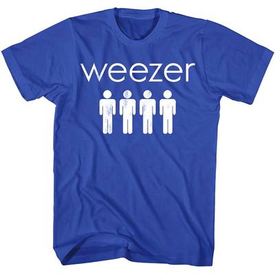 Camiseta para Hombre Meme de la Banda Weezer Cuatro Tipos Espaciados Uniformemente Merch de Rock Alternativo