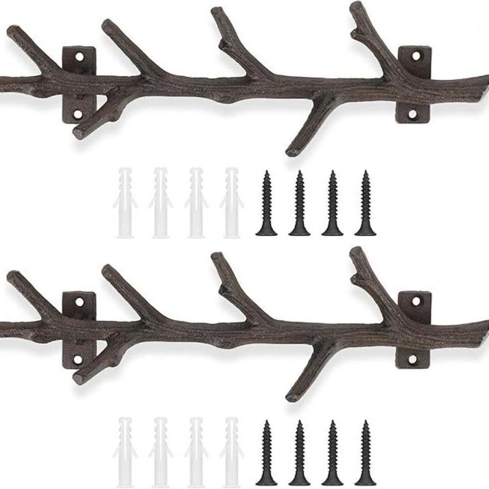 Heavy Duty Cast Iron Hook Cast Iron Coat Hanger Rustic Branch Hook  Home Decor