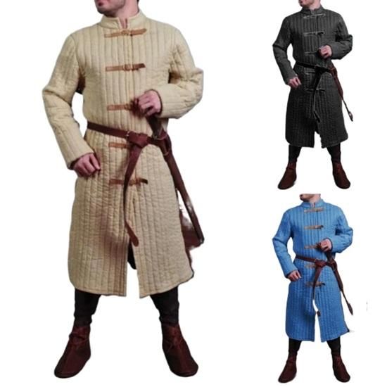 Mittelalterlicher Krieger Gambeson Ritter Larp Dick Gepolsterte Rüstung Mantel Cosplay Aketon Outfit