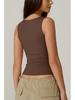 2025 European & American Women's Trendy Square Neck Slim Sleeveless Vest