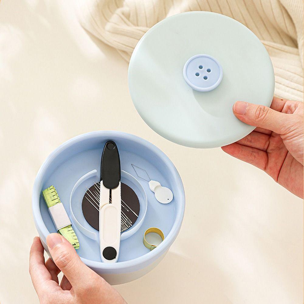 Magnetic DIY Sewing Box Set Portable Hand Sewing Tool Kit Needle Thread Box  Household Use