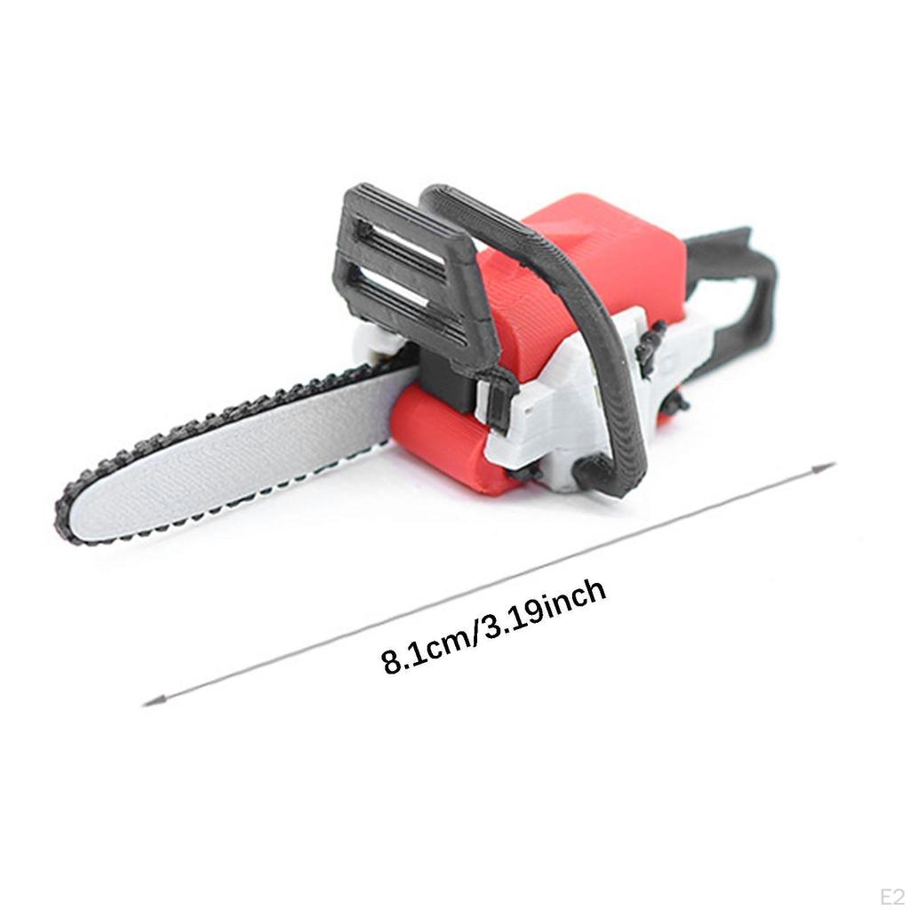 Miniature Chainsaw Model Micro Scene Decoration Collectible Simulated Garden Figurine Fairy