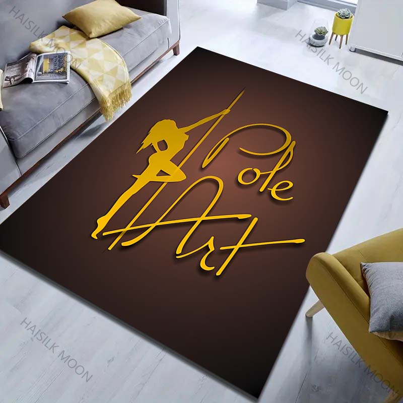 15 Sizes Pole Dance Art Print Carpet for Living Room Bedroom Sofa Doormat Decor Area Rug Non-slip Floor Mat for Gifts