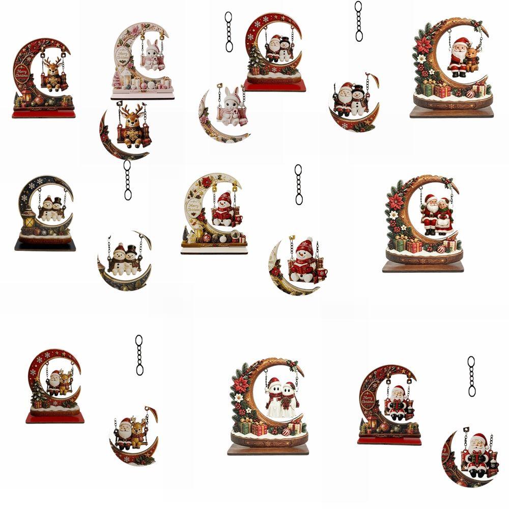 Snowman Deer Christmas Ornaments Ghost Christmas Decoration Santa Claus Ornament  Indoor