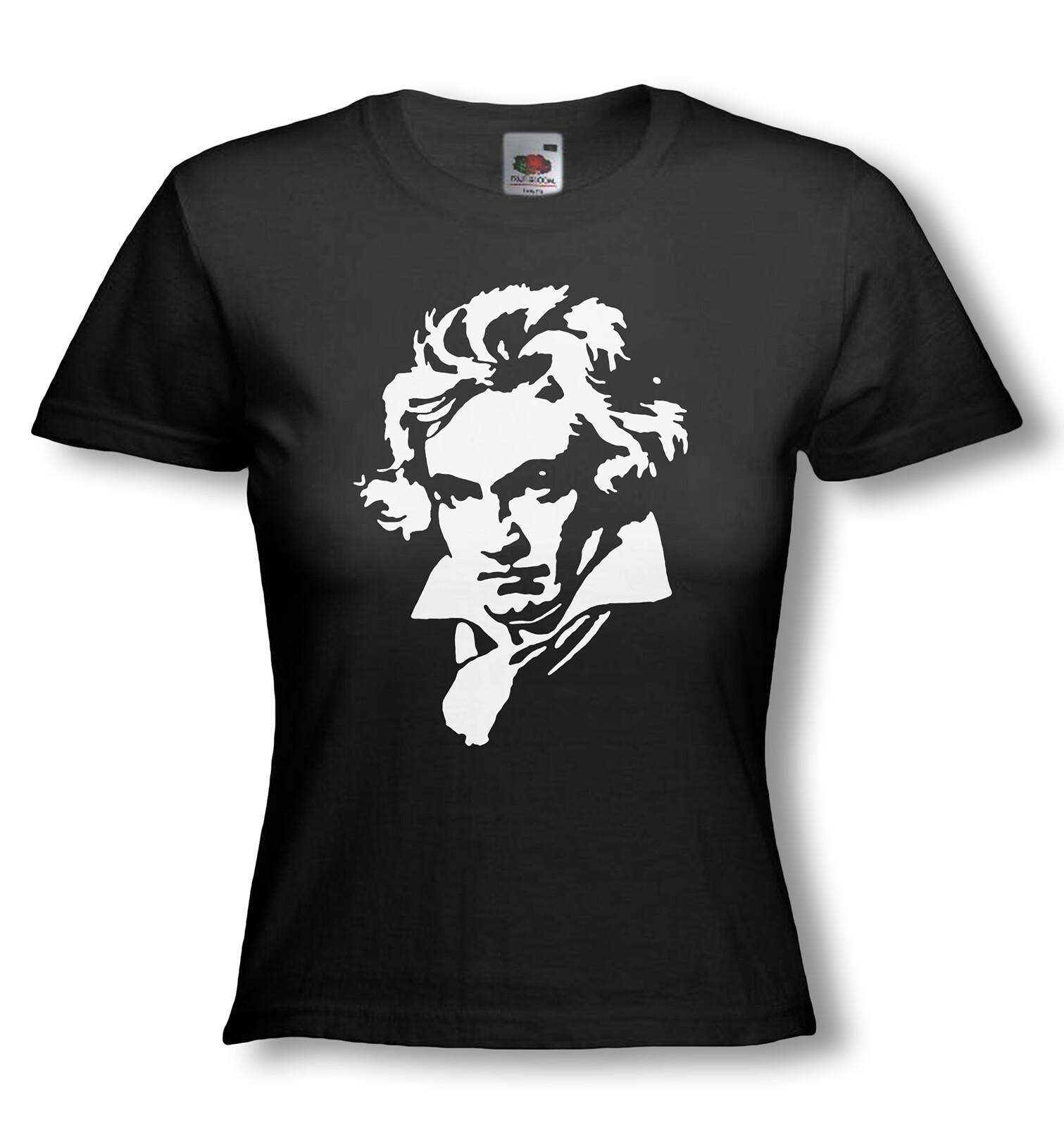 BEETHOVEN 100% Cotton T-shirt Mens Tees Top - Classical Composer - Ludwig van Beerhoven - Ladyfit Teeshirt 2XL