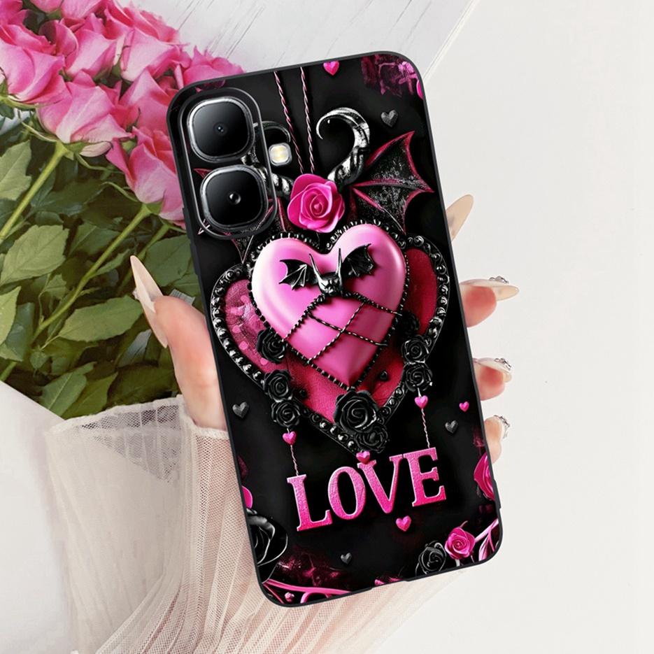 For Infinix Smart 20 Case X6840 X6840B Luxury Bow Flowers Painted Cover Soft Silicone Case For Infinix Smart 20 Smart20 4G Shell