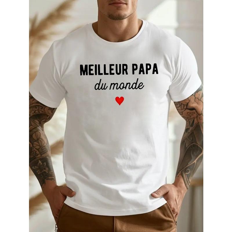 European sizes Fun French Crinkle Plus Size Men's T-Shirt, PLUS SIZE