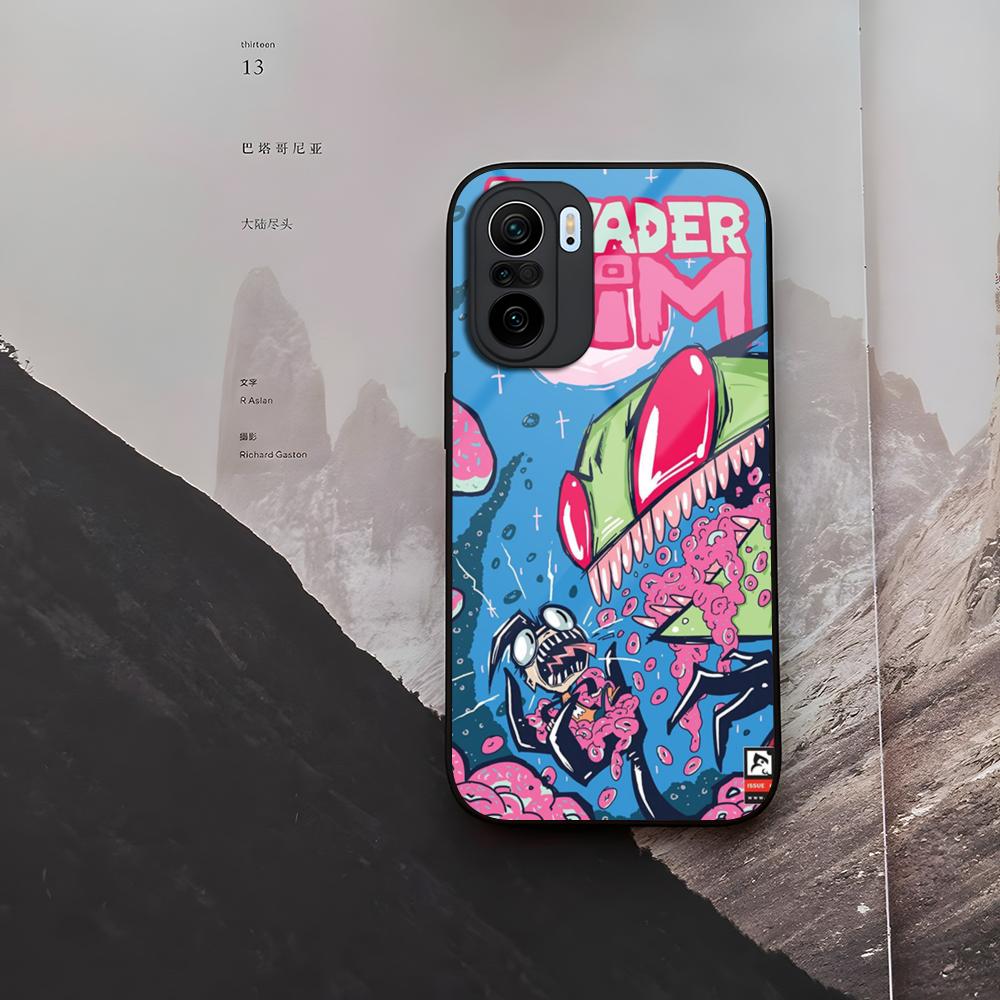 Invader Zim Phone Case Tempered Glass For Xiaomi 15 14 12 Lite Pro 13 11t Lite POCO M6 M5 X6 X5 X3 F5 F6 Pro Cover