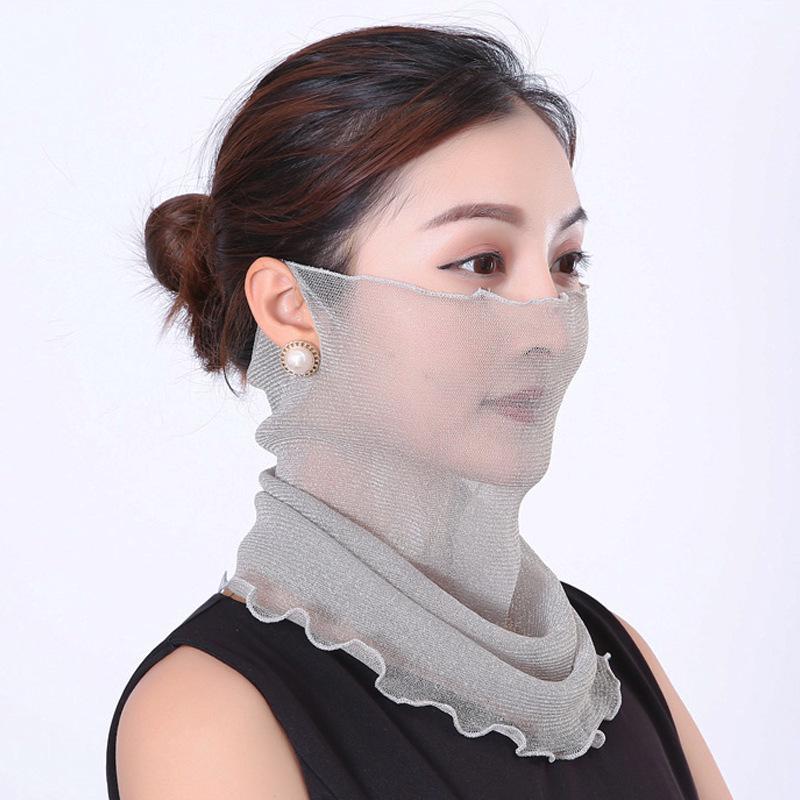 

Женская толстовка с капюшоном, летняя тонкая солнцезащитная вуаль, универсальный маленький шелковый шарф для защиты шеи, универсальная маска для шеи, шарф 22*40