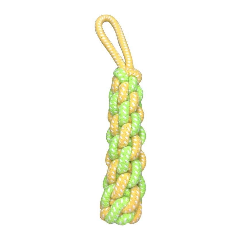 Durable Braided Rope Dog Toy for Aggressive Chewers Interactive Teeth Cleaning Chew Toy with Handle for Puppies  Large Dogs
