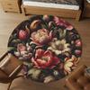 1pc Floral Pattern Round Chair mat Area Rug - Non-Slip, Floor Mat for Office, Bedroom, and Indoor Decor c1118186
