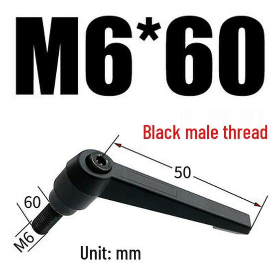 Adjustable Ratchet Handle L-Shaped Wrench with M5/M10/M16 Set Screw 7-Shaped Quick Lock Bolt