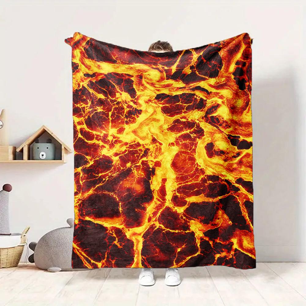 Lava Flow Flannel Blanket Throw Blanket Soft Warm Sofa Bed Camping Car Home Decor Unique Christmas Gift C9302676