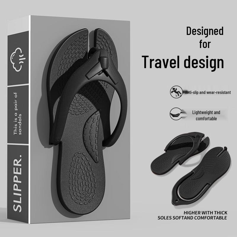 Складные дорожные тапочки EU 39-40 чёрный