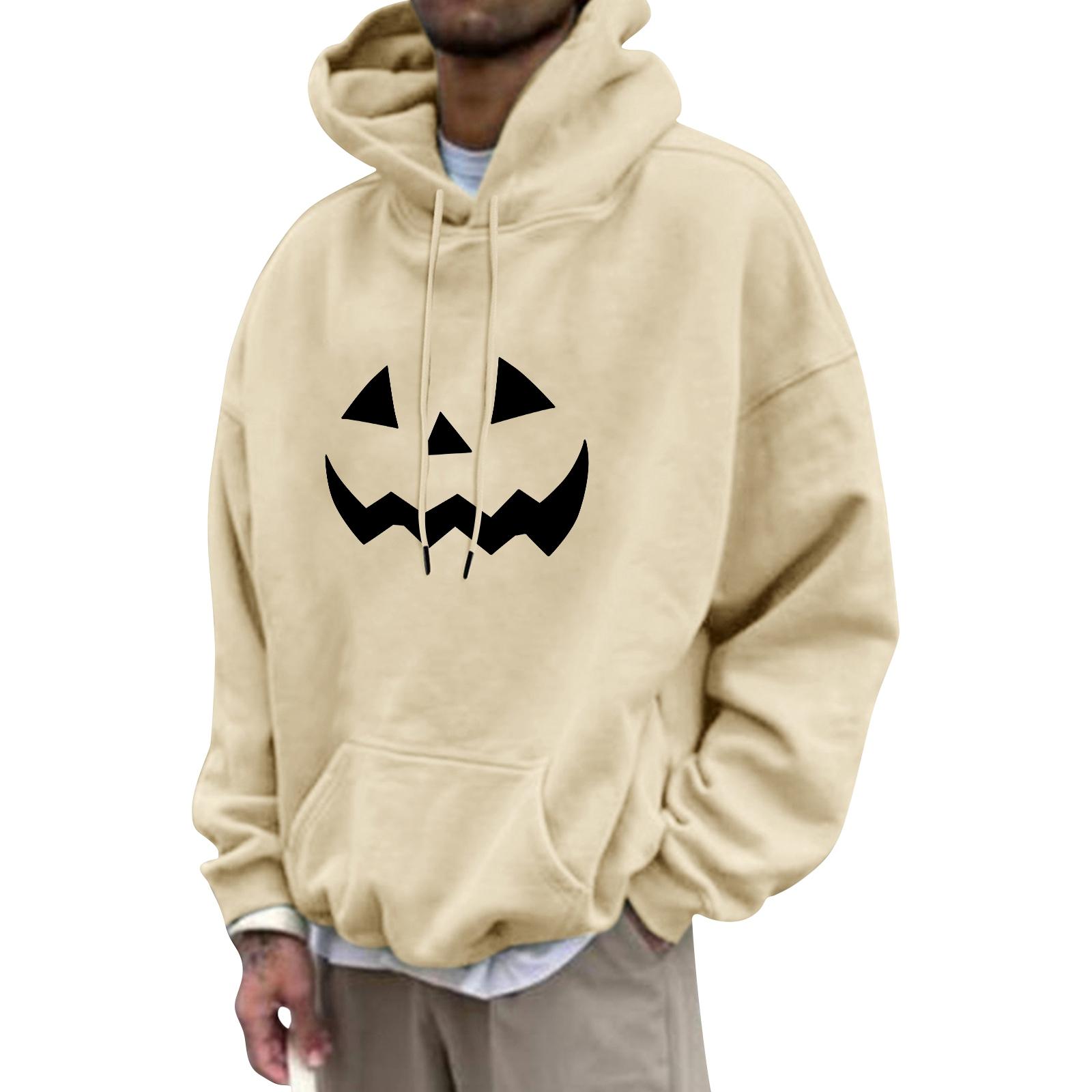 

Унисекс Повседневный Модный Топ с Толстовкой на Шнурке и Принтованной Толстовкой L бежевый