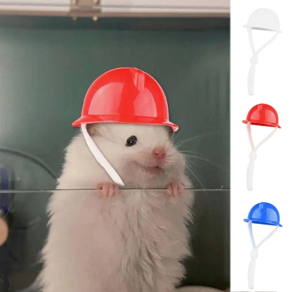 

Potable Chicken Safety Hat Sun Protection Mini Bird Headgear for Poultry Birds Hamster Rats синий