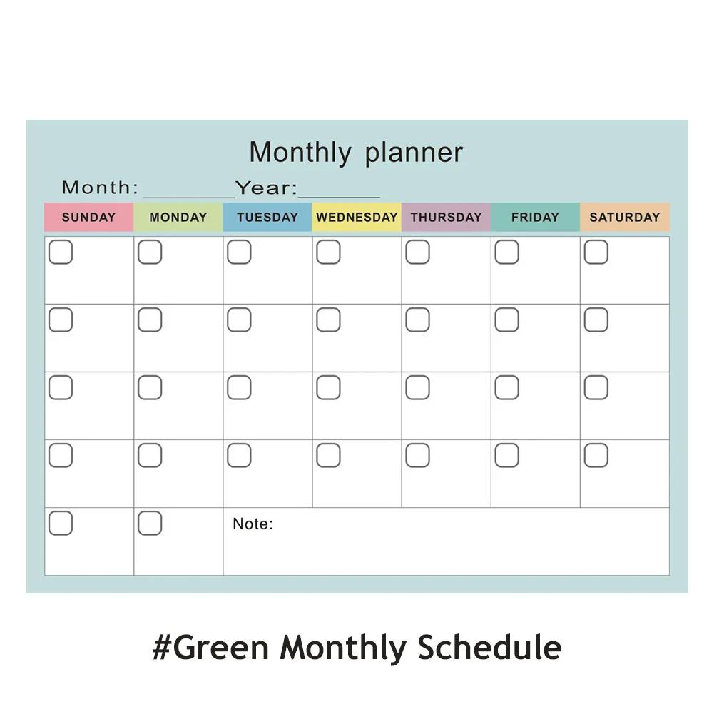 A3 Magnetic Weekly & Monthly Planner Whiteboard Fridge Magnet Flexible Daily Message Drawing Refrigerator Bulletin White Board