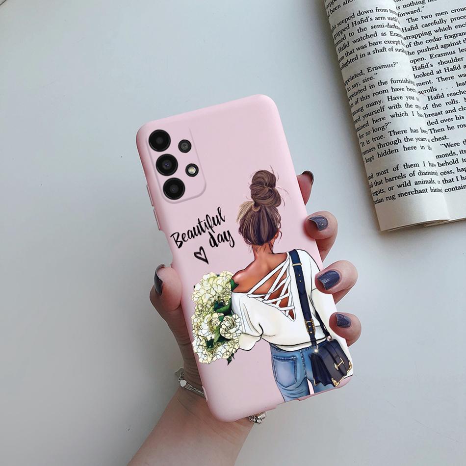 For Cover Samsung Galaxy A13 A33 A53 A73 5G Beautiful Girl Soft Silicone Case For Samsung A13 4G A 13 A135F GalaxyA13 Funda Case