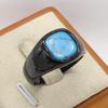 European and American Personalized Fashion Simple Square Gemstone Men's Ring