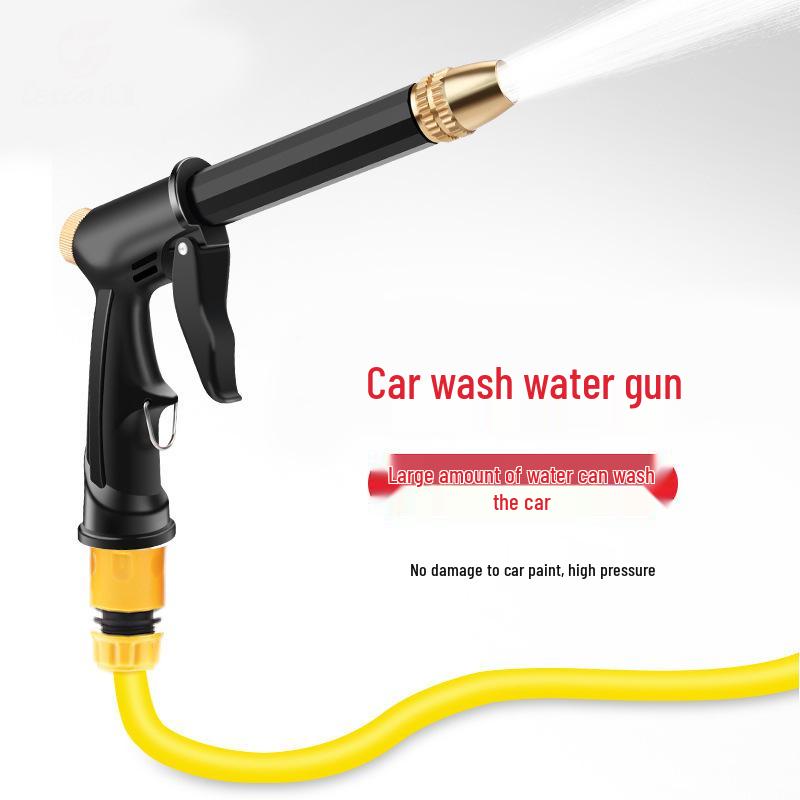 Dual-Purpose High-Pressure Water Gun with Copper-Plated Nozzle for Home and Car Wash