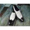New Brogue Shoes for Men Mixed Colors Square Toe Black White Spring Autumn Handmade Men's Shoes for Business
