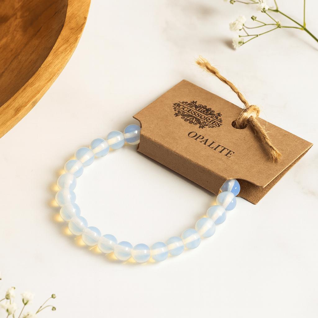 Opalite 8mm Beaded Stretch Bracelet