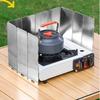 Outdoor Camping and Picnic Burner Aluminum Windbreak Plate Portable Foldable Stove Windbreak Screen Protective Cover Cookware
