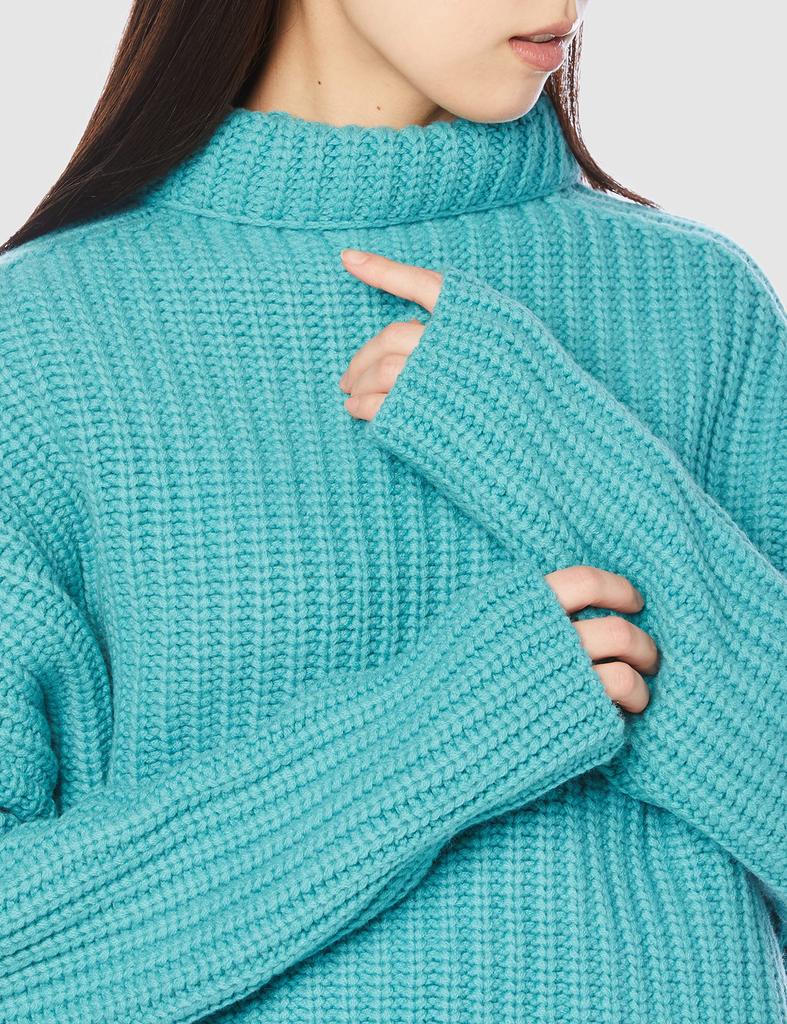 Nachhaltiger Strick-Rollkragenpullover Oversized Lockerer Schnitt A048720KCAC XS Blau 8DZ [Diesel] Damen