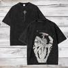 T-shirt Stampa Anime Jujutsu Kaisen Gojo Satoru Ryomen Sukuna Uomo Cotone Lavato T-shirt Manga Oversize Harajuku Maglietta Uomo