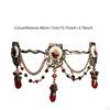 Gothic Choker Jewelry Goth Exaggerated Elegant Cool Fashionable Red Drop Statement for Women