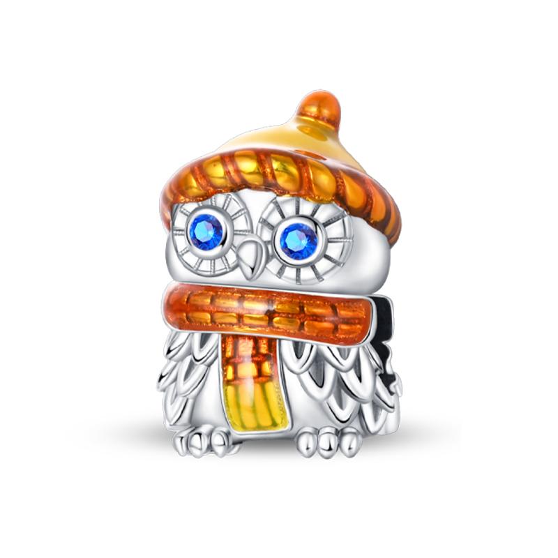 Copper Autumn Harvest Series Squirrel Maple Leaf Pumpkin Charms Pendants Fit Original Bracelets Diy Jewelry