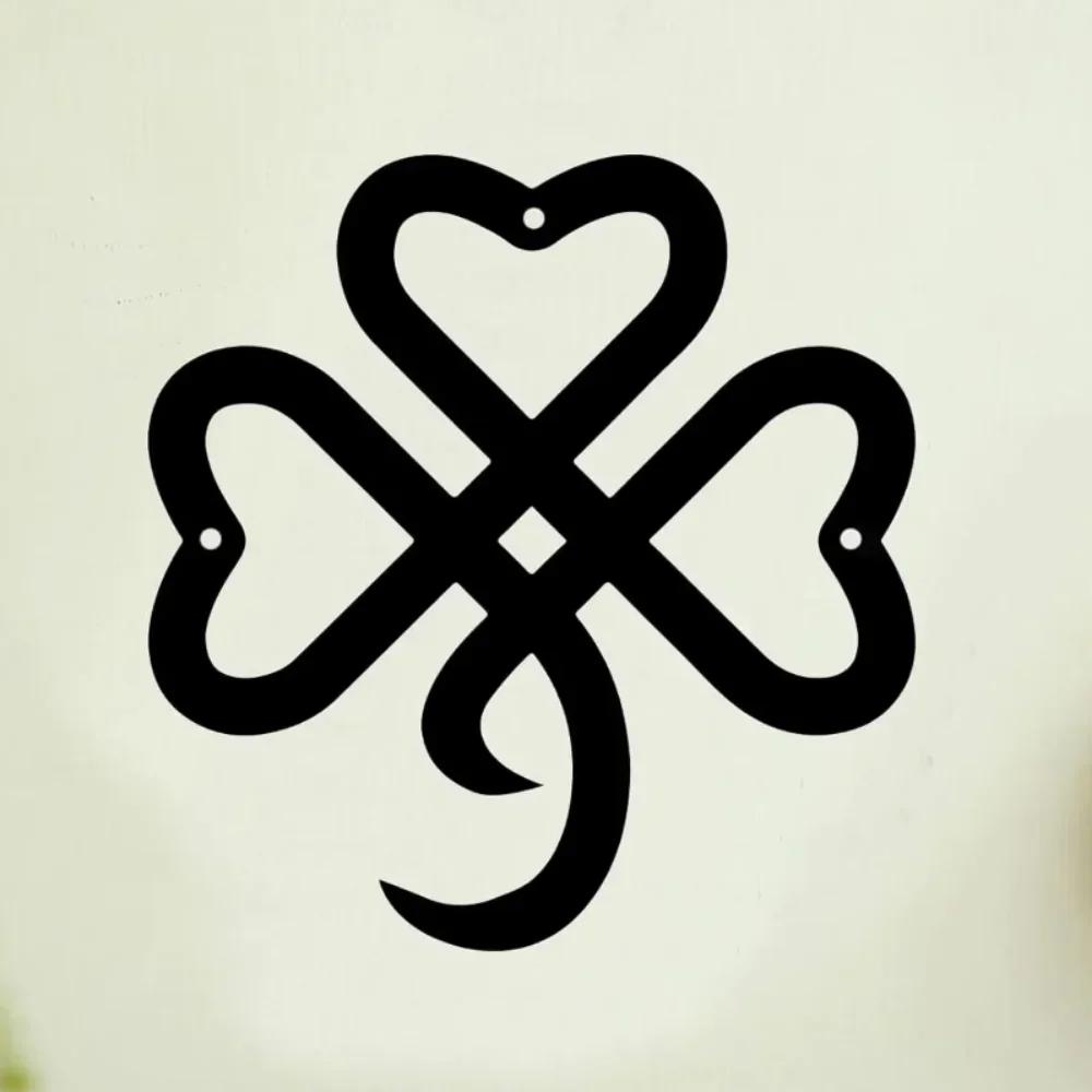 Stunning 1PC Irish Shamrock Wall Decor! Perfect for St. Patrick's Day. Metal Clover Wall Decor brings good luck. Ideal for home.