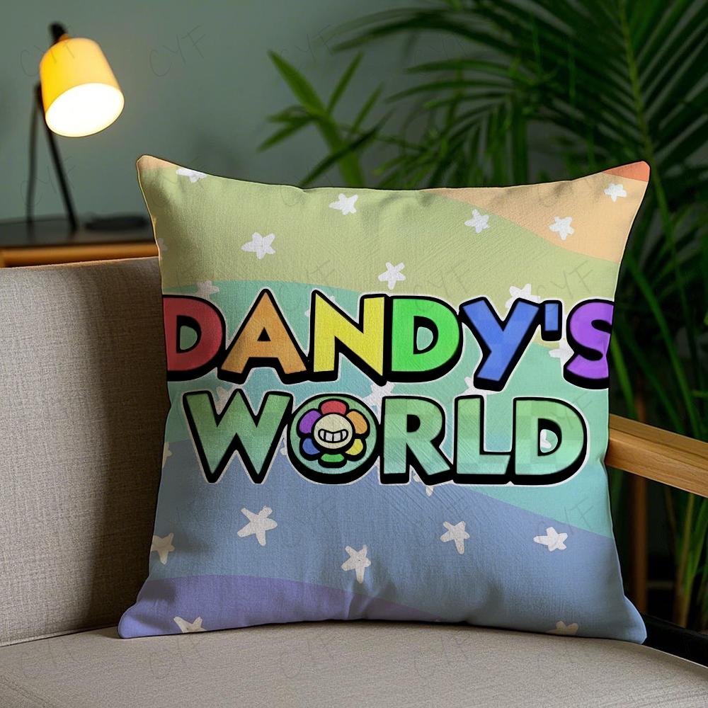 

Game Dandys World Pillow Case Anti-dustmite Pillowcase Invisible zipper silky short plush Sofa cushion cover 16x16Inch