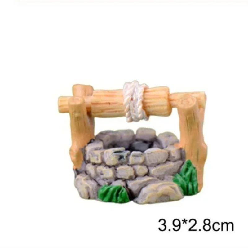 

1Pcs Garden Mini Water Well Figurines Miniature Craft DIY Ornament Home Decor Home Accessories Handmade Gifts Home Supplies