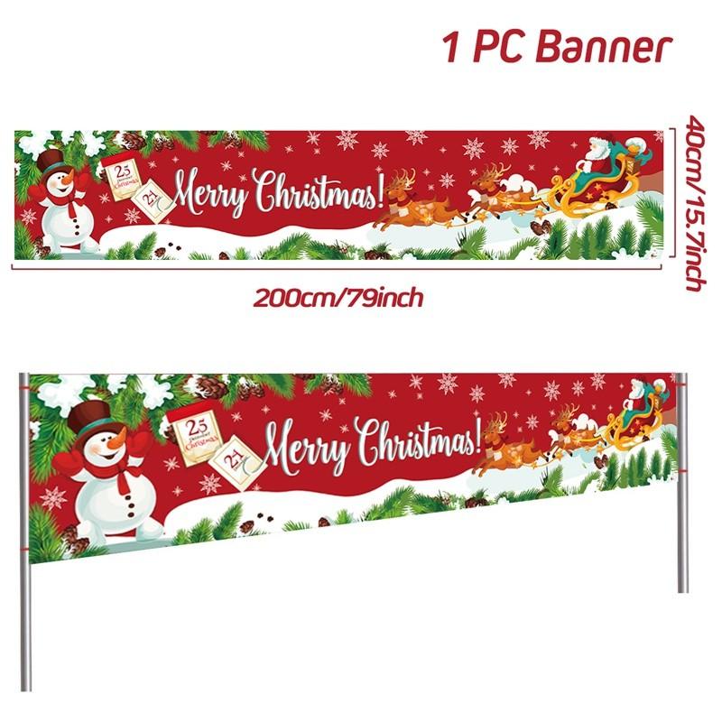 Christmas Outdoor Banner Merry Christmas Decorations For Home 2025 Navidad Kerst Xmas Decor Noel Kerst Happy New Year Gift 2025