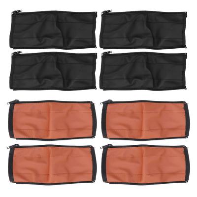 4 stücke Kinderwagen Griff Abdeckung PU Leder Waschbar Universal Baby Kinderwagen Griff Hülse Schutz mit Zipp