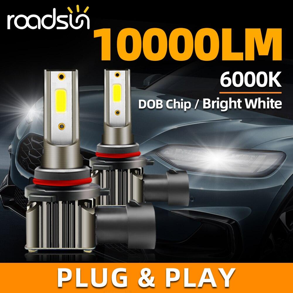 

2pcs Car Fog Lights H11 LED Headlight Bulbs Upgraded 1:1 Mini Size H7 9006 HB4 9005 HB3 DOB 10000LM 6000K Auto Lamp Super Bright 9005/HB3