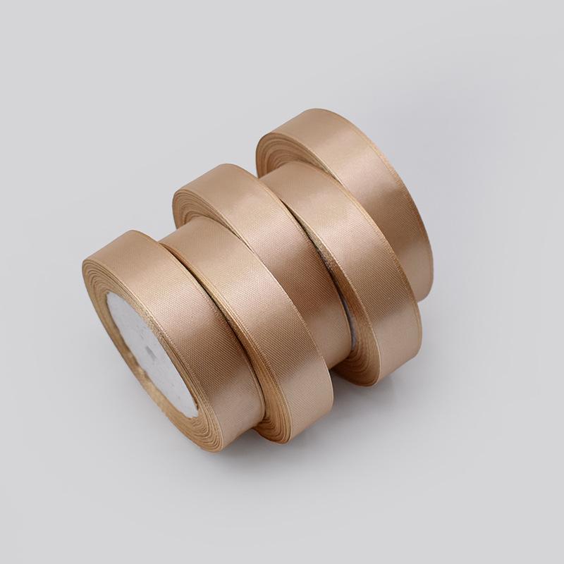 Ruban Tissé en Polyester de 2,5 cm pour l'Emballage de Cadeaux Floraux, les Gâteaux de Mariage et les Décorations dans des Couleurs Soie