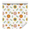 Wallpaper Flowers White, Cream, Light Gray and Gold 50x1000