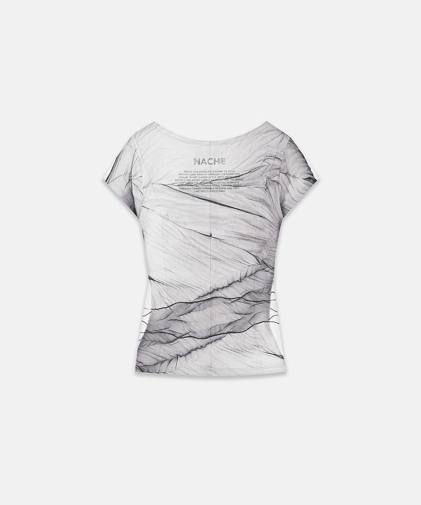 Nash Sheer Torso Printed T-Shirt Ivory