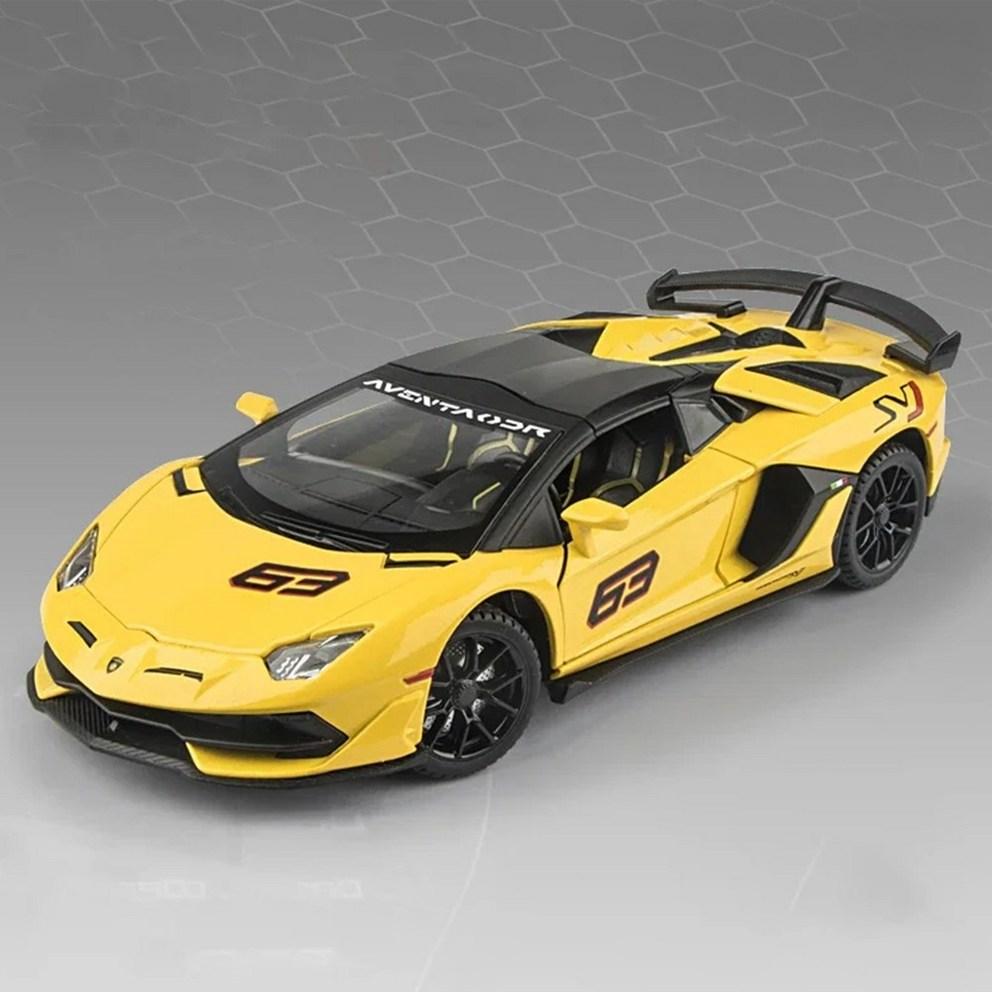 Lamborghini Aventador SVJ 63 1:Maßstab 1:24 Die-Cast Metallmodellauto - Schwarze Sammler-Displayfigur
