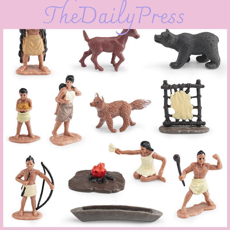 American Model Indians Plastic Toy For Kids Learning Display Gift Decoration