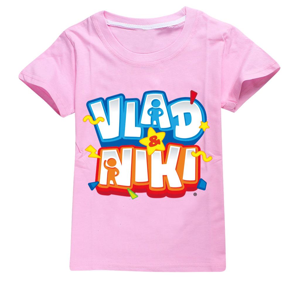 Children Cute Vlad Niki Clothes Kids Summer Fashion T-shirt Baby Boys Cartoon Tshirts Toddler Girls Short Sleeve Casual Tops