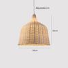 26/35/45/60CM Boho Rattan Chandelier Light Vintage Zen Hand Knitted Ceiling Chandelier Lamp for Bedroom Tea Room Restaurant E27