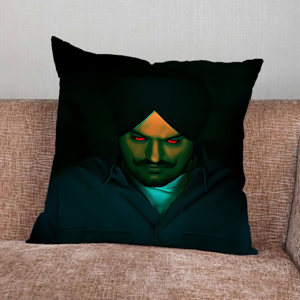 Sidhu Moose Wala Pillow Case For Home Bedroom Car Office Decoration Living Room Sofa Cushion Cover Suitable