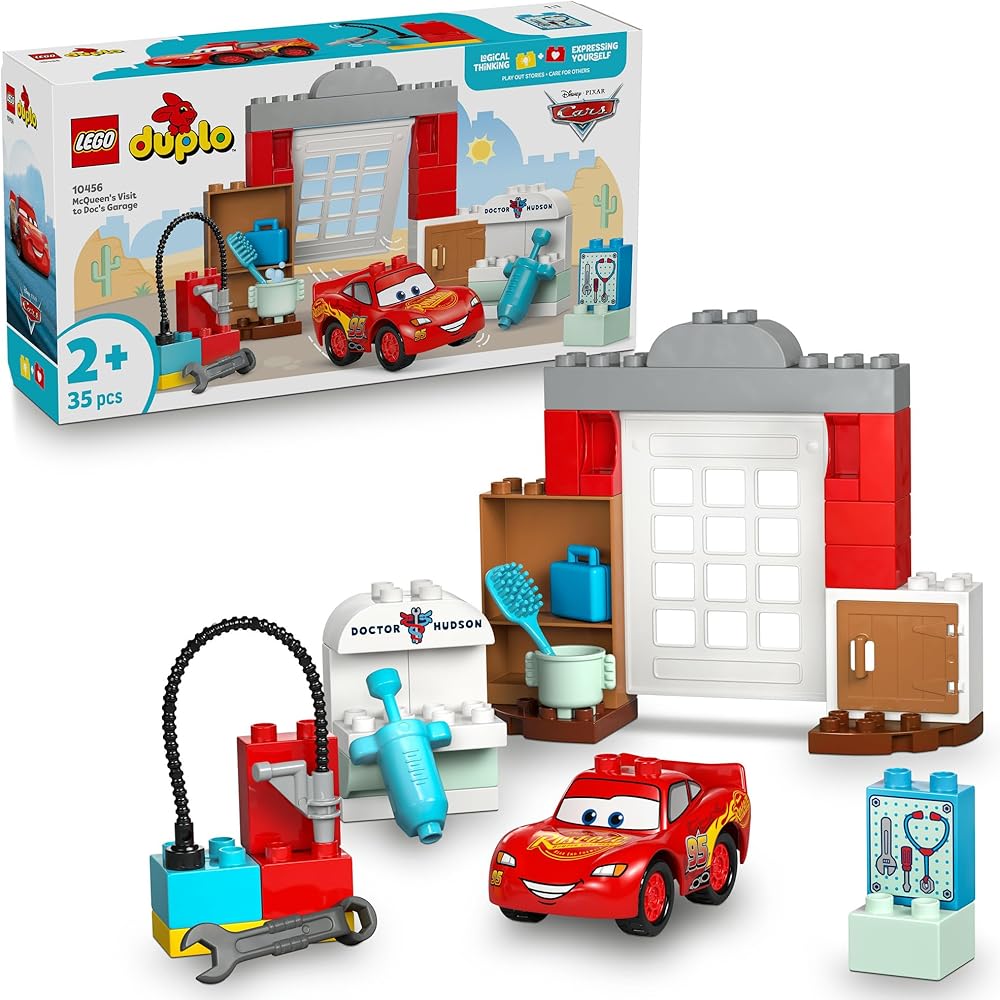 LEGO Duplo Pixar Cars Mack s Garage Toy Building Blocks Educational Playset for Kids Ages 1.5 to 4