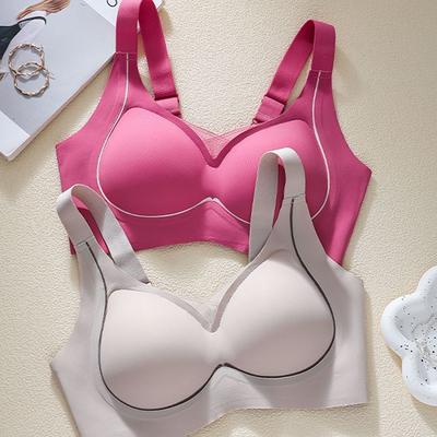 2pcs Big Breast Bras For Women Seamless Bras Soft Breathable Underwear