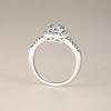 6.5mm S925 Sterling Silver Classic Four Prong Micro Pave Square Frame Moissanite Ring D VVS1 Exquisite Fine Jewelry